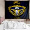 Leeds Crest Design Printed Printed Tapestry, for Bedroom,Livingroom, dormitory, Large Wall Decor, Fabric Decor Fan Birthday Gifts