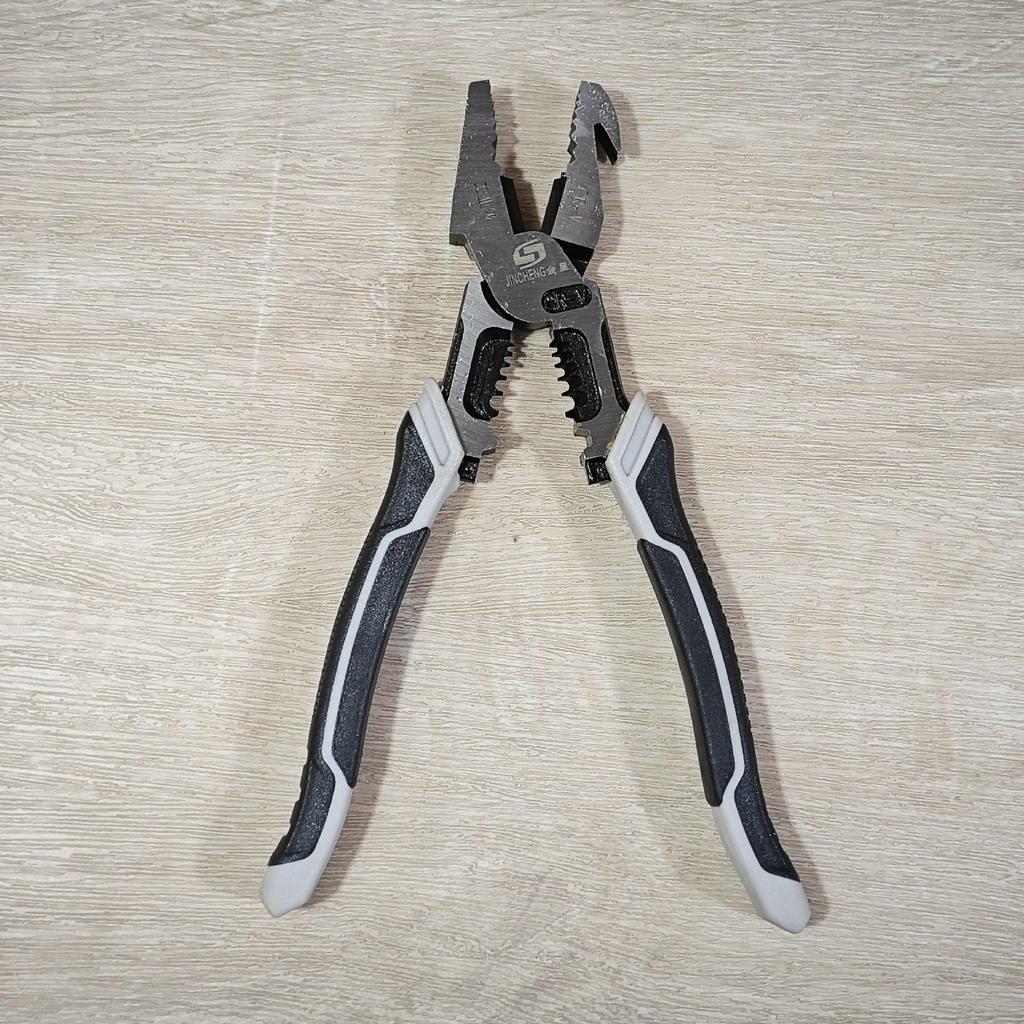 Jin Cheng 9" Multi-Functional Pliers: Wire Cutter, Stripper, Crimper, Nail Puller - One Tool, Many Uses