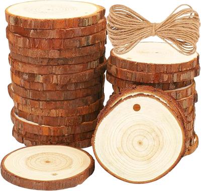BetterJonny 30 Wooden Slices, 7-8cm Diameter, DIY Parts, Natural Wood, Slices, DIY Craft Supplies, Discs, Cup Mats, Keepsakes, Decorations