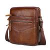 New men's messenger bag oil wax leather drop pattern men's bag vertical simple shoulder bag