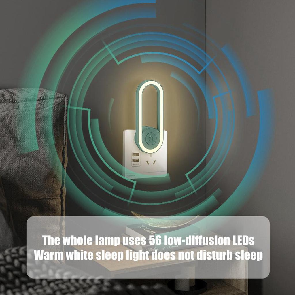 Elektrisk mygglampe plugg inn ultralyd skadedyrskremmer med LED nattlys vegg myggdreper