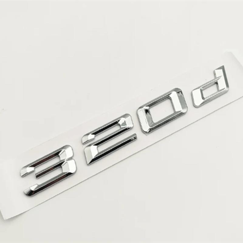 3D ABS 316d/i 318d/i 325d/i 328d/i 330d/i 320d/i Emblem Letters Sticker Car Trunk Badge For E90 E46 E36 F30 F31 Accessories