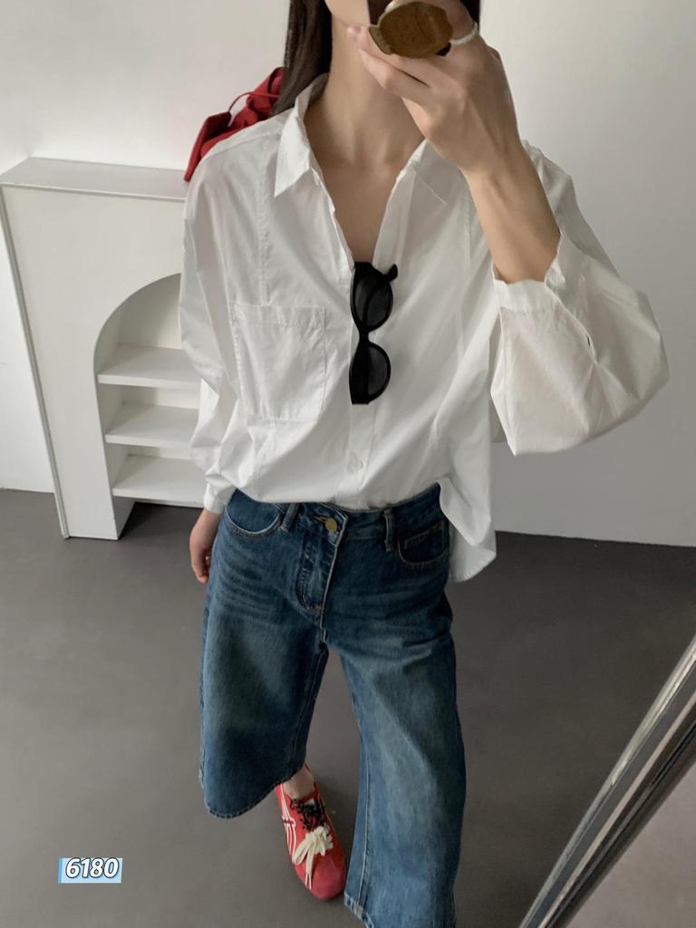 Korean Style Light Salt Washed Cotton Oversized Jacket Shirt for Women - New 26 Spring/Autumn Collection