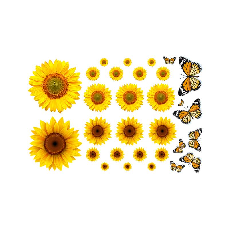 Sonnenblume Schmetterling Druck Wandaufkleber Haushaltsraum Dekoration
