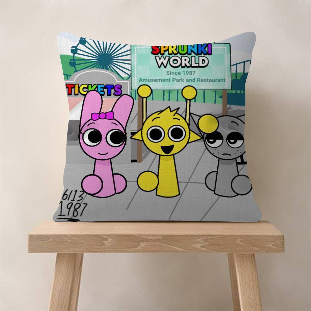 Game SSprunki Fun Personalized Pillow Dust Cover Bedroom Kids Party Decoration Pillowcase Birthday Children Gift