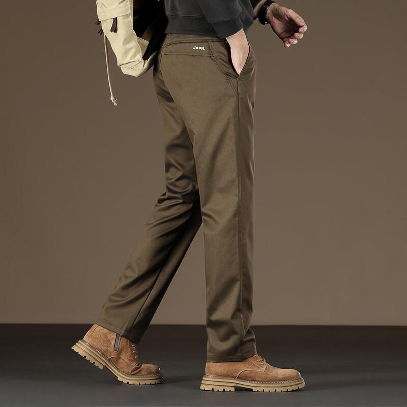 JEEP Men s Lyocell Blend Straight-Leg Stretch Casual Pants 35