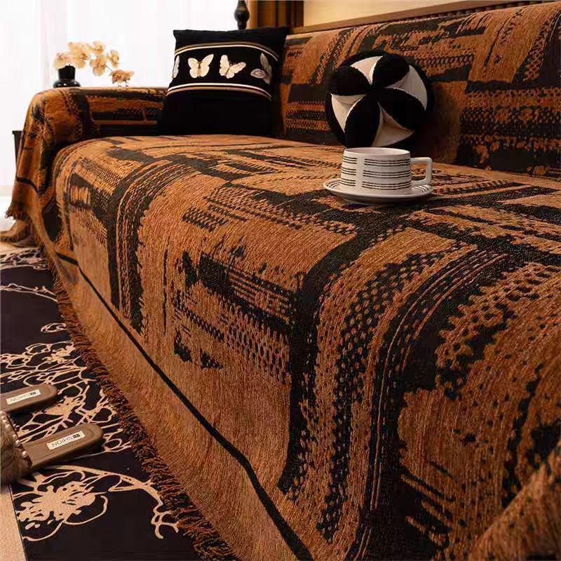 

Retro Chenille Sofa Cover Dustproof Universal For All Seasons Couch Blanket Full Coverage Sofa Protector For Autumn And Winter 180*130cm