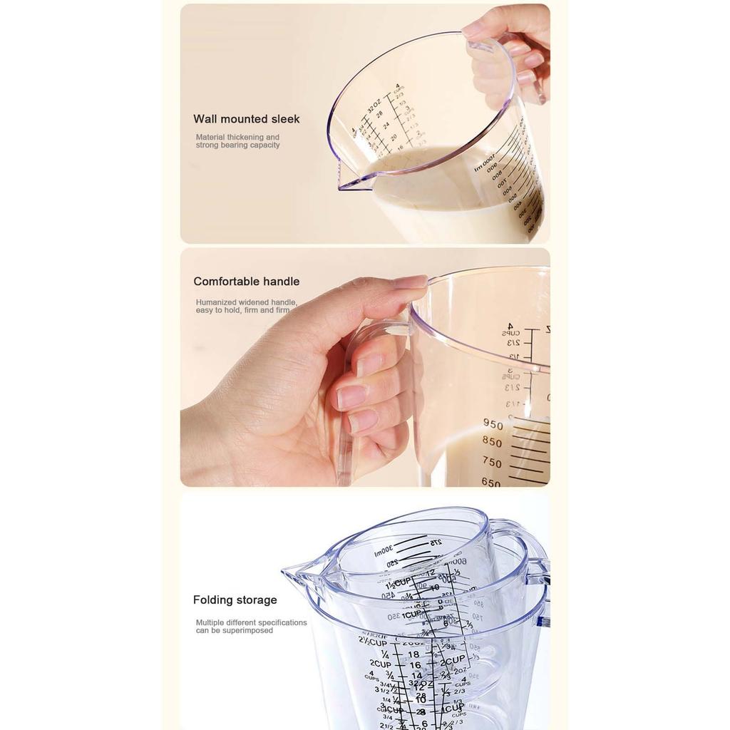 Measuring Cup Transparent With Scale Large-Capacity Baking Scale Cup Milk Tea Measuring Tool