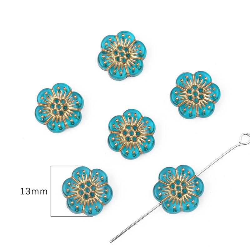 Baroque Gilded Oval Olive Flat Beads for DIY Jewelry & Earrings