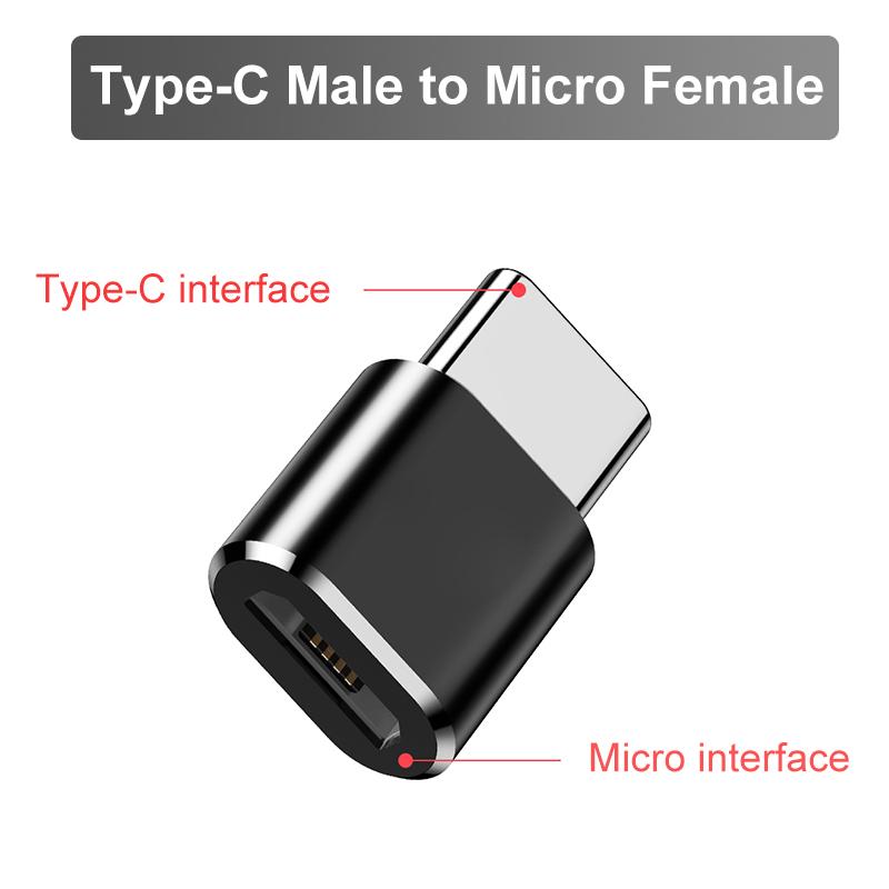 USB Type C OTG Adapter USB C Male To Micro USB Female Cable Converters For Macbook Samsung S10 Huawei USB To Type-c OTG