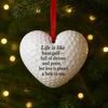 Heart-shaped Baseball Ornament Sporty Christmas Tree Hanging Pendant Birthday Valentine Day Decoration