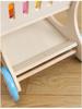 Multifunctional Wooden Baby Push Walker with Tool Basket and Anti-Bowlegs Design