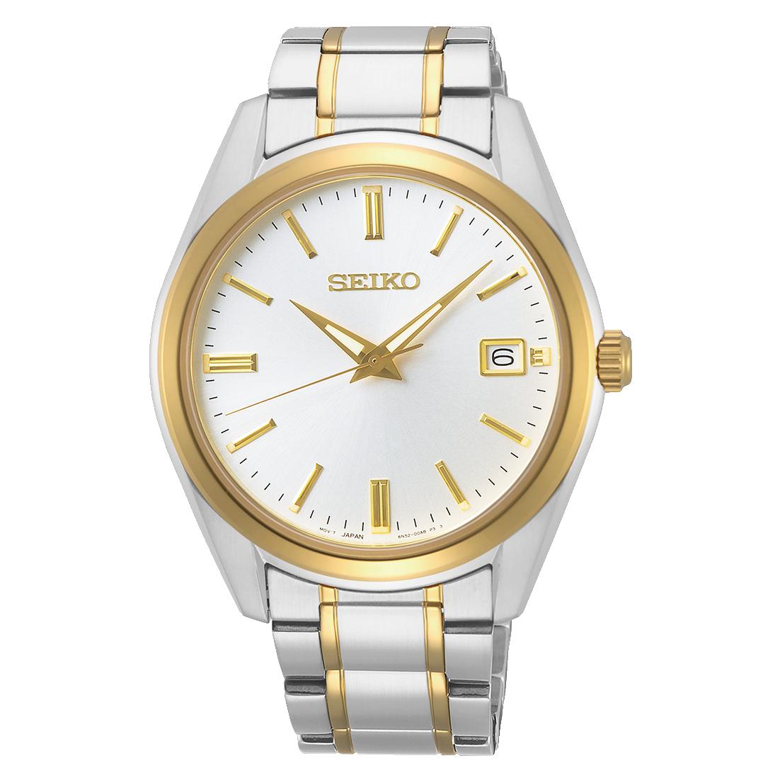 Мужские часы Seiko Classic Quartz из нержавеющей стали с сапфировым стеклом SUR312P1