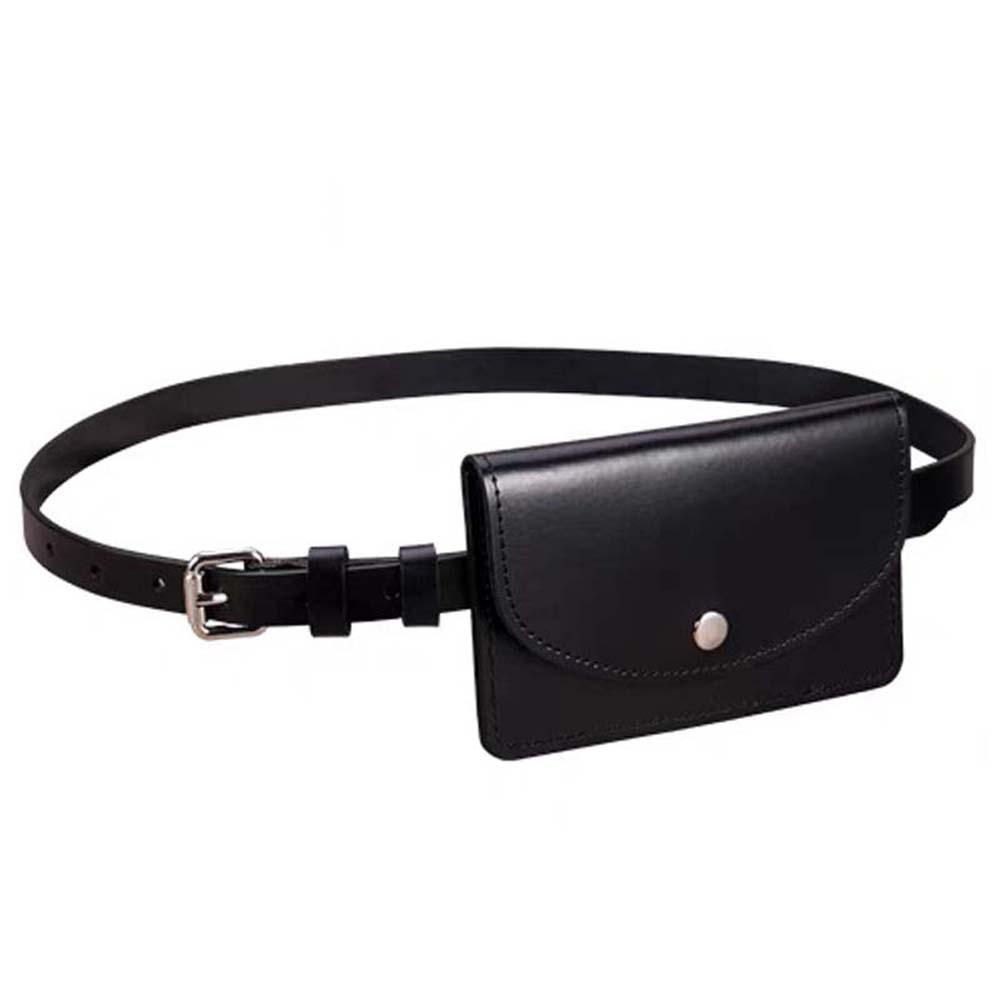 2 in 1 Waistband Waist Bag Detachable PU Leather Coin Purse Simple Waist Belt With Bag  Work