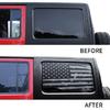 2X Car Rear Window Glass Panel Sticker Decal For Jeep Wrangler JK 2011-17 4Door
