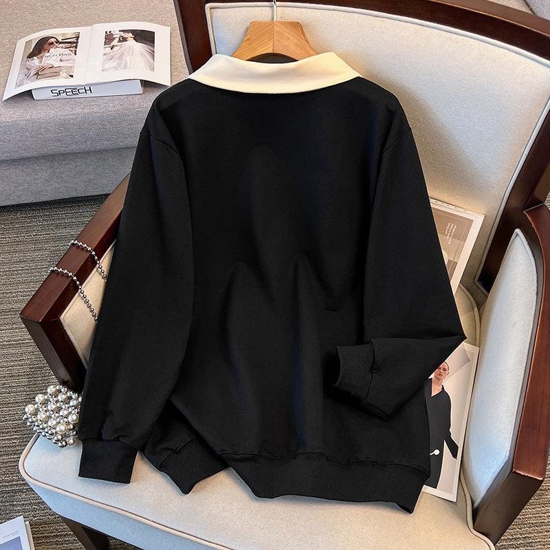 Plus Size Autumn Lapel Hoodie for Chest Circumference 200/300/350 Jin