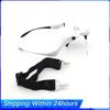Stirnbandlupe mit 4 LED-Lichtern, Kopfmontage-Lupenbrille 1X 1,5X 2,0X 2,5X 3,5X, Freihandlupe zum Lesen, Reparieren