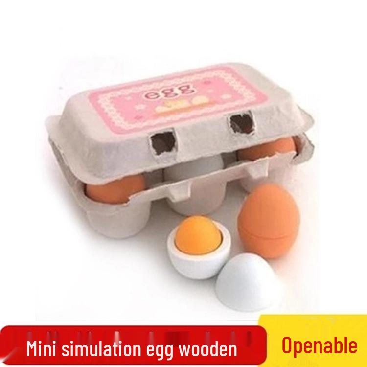 

Детский деревянный набор игрушечных утиных яиц - 6 штук, коробка для ролевых игр