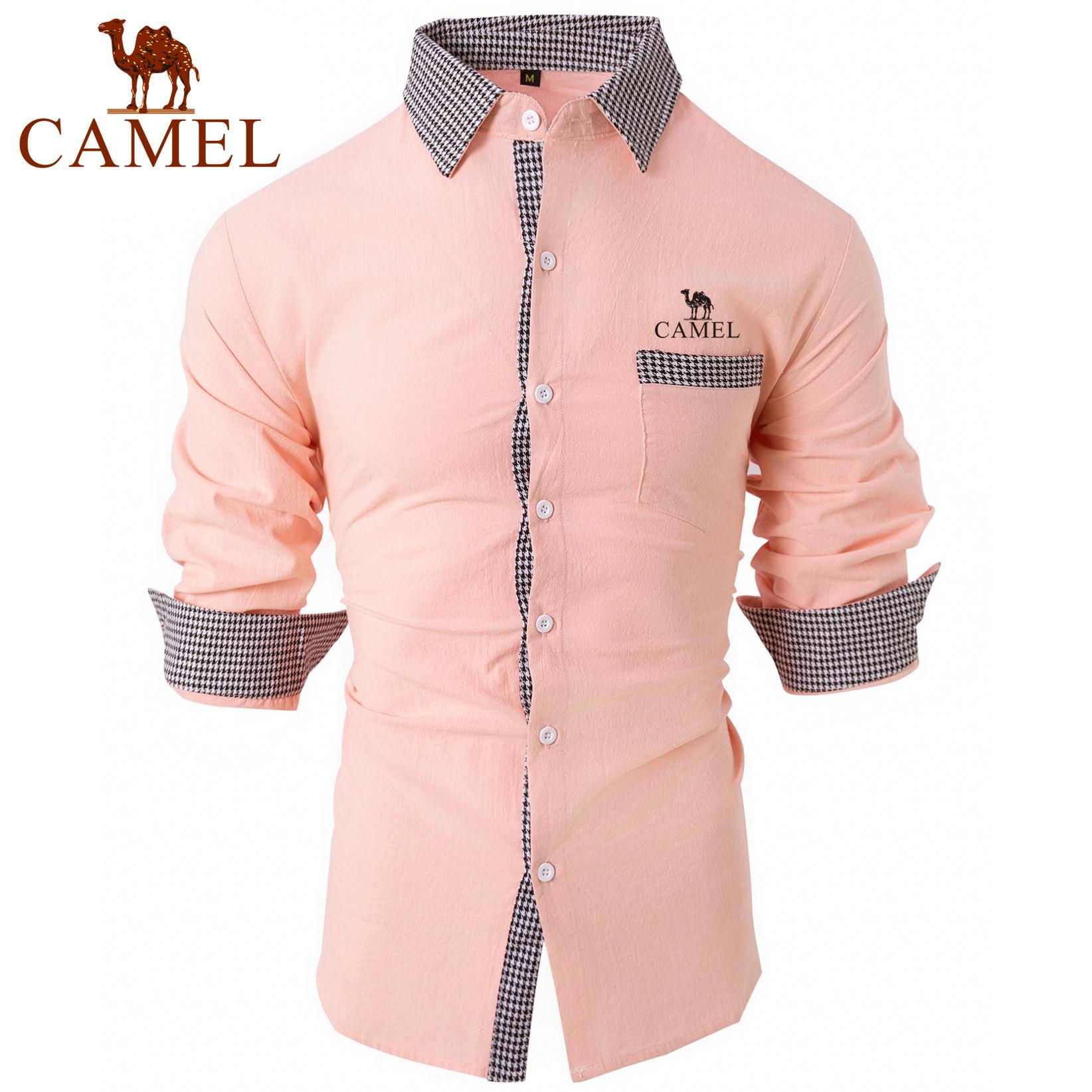 2024 Новая мужская рубашка из хлопка и льна в клетку в стиле пэчворк — фото 5