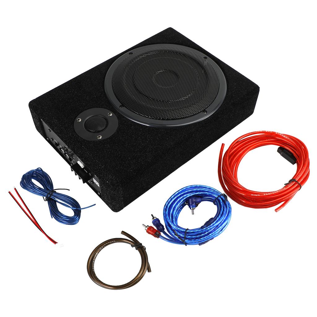 8" 600W Car Subwoofer Under-Seat Amplifier Speaker O Sub Woofer Slim Box US