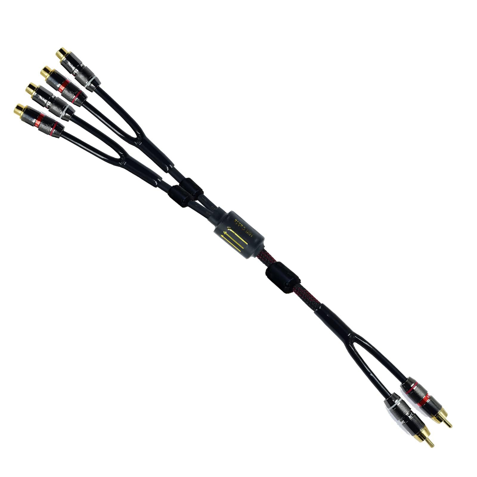 

Edinstry Lotus Head Audio Cable, Split Connection, Speaker Tap Connection, 2-in-8 RCA Female, 2m, 1 Piece