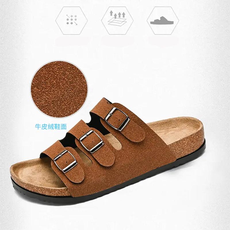 Men Sandals Summer Leather Men's Sandals Women Slippers Non-Slip Outdoor Beach Casual Shoes Zapatos Hombre Durable Luxury Shoes