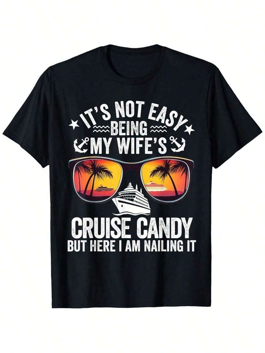 Life AestheticsUnisexs Cruise Candy Graphic TShirt Funny Playful Cotton Tee Casual Round Neck S