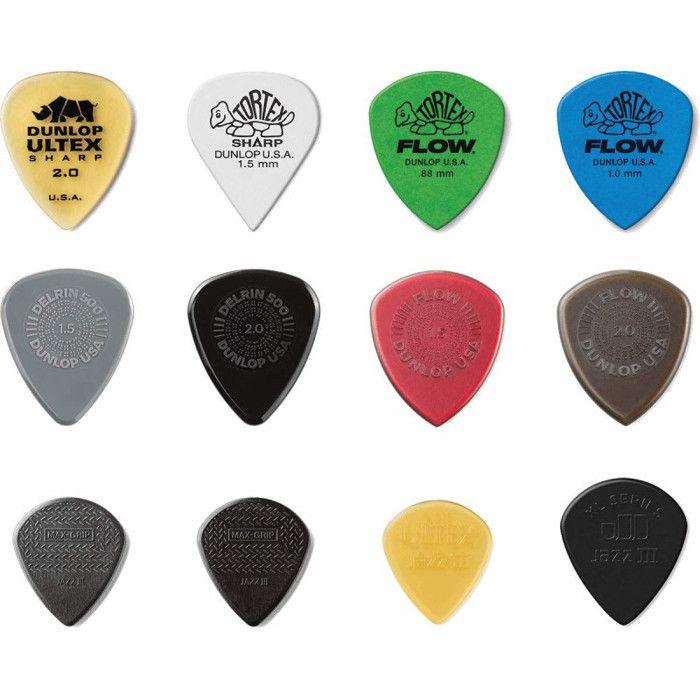 Dunlop PVP118 Shred Pick Variety Pack Sachet De 12 Picks