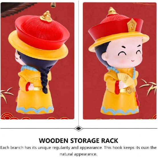 Garneck 2Pcs Chinese Empress and Emperor Cake Decoration Traditional Chinese Figurines Resin Tabletop Decor Statues for Wedding Birthday Bridal