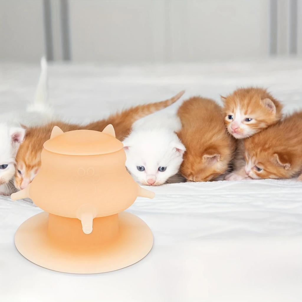 2026 New Kitten Feeding Device, 7.78 Oz, with 4 Soft and Durable Silicone Pacifiers for Easy Feeding Pet Products Cat Dog