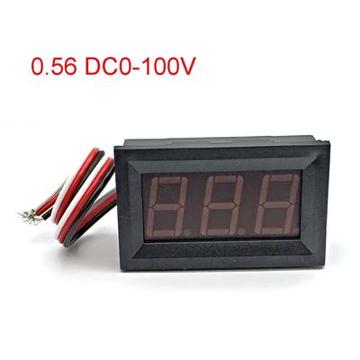 0.56" DC 0-100V Mini LED Display Digital Voltmeter Gauge Voltage Tester 3 Wires Volt Panel Meter Red/Blue/Green Not Adjustable