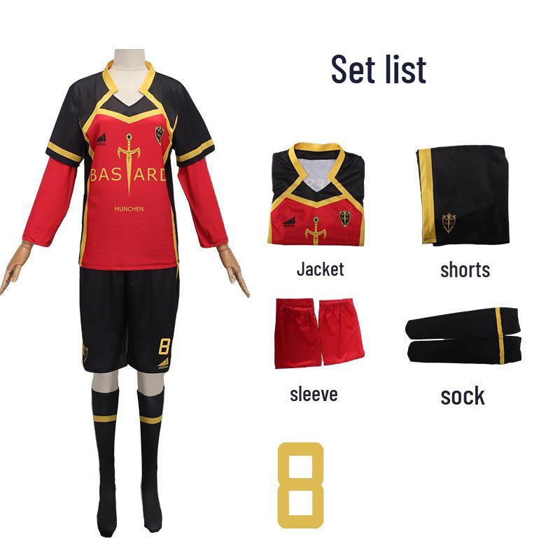 BLUELOC K Maglia Blue Lock Cosplay Set Completo: Modelli Bachira, Meguru, Chigiri, Isagi Disponibili