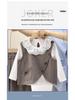 Girl's Korean Chic Tweed Vest Three-Piece Set for Spring/Autumn 2026