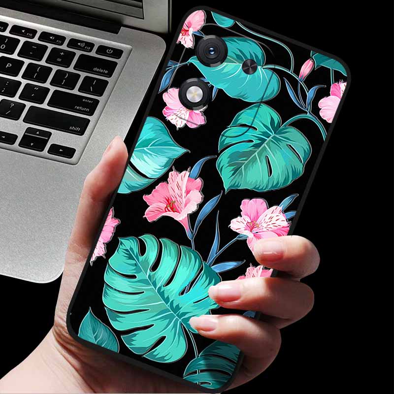 For Honor X70i 5G ABR-AN00 3D Relief Flower Emboss Soft Silicone Back Cover For Honor X70i X70i 5G Relief Emboss Case Honor X70i