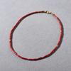 Simple Vacation Style Fashion Necklace Temperament Personality Retro Red Jasper Handmade Beaded Collarbone Chain Niche Necklace Women
