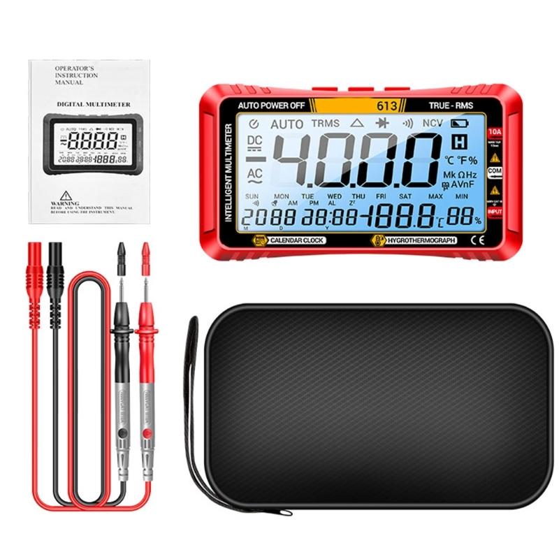 Current Tester 4000 Count Multimeter Multi Tester with Backlit Temperature Humidity Measuring