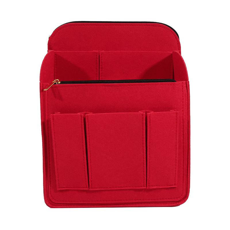 

Multi-Pocket Insert Bag Organizer Backpack Storage Bag Felt Backpack Inner Bag Liner Bag Double Shoulder Backpack Vertical
