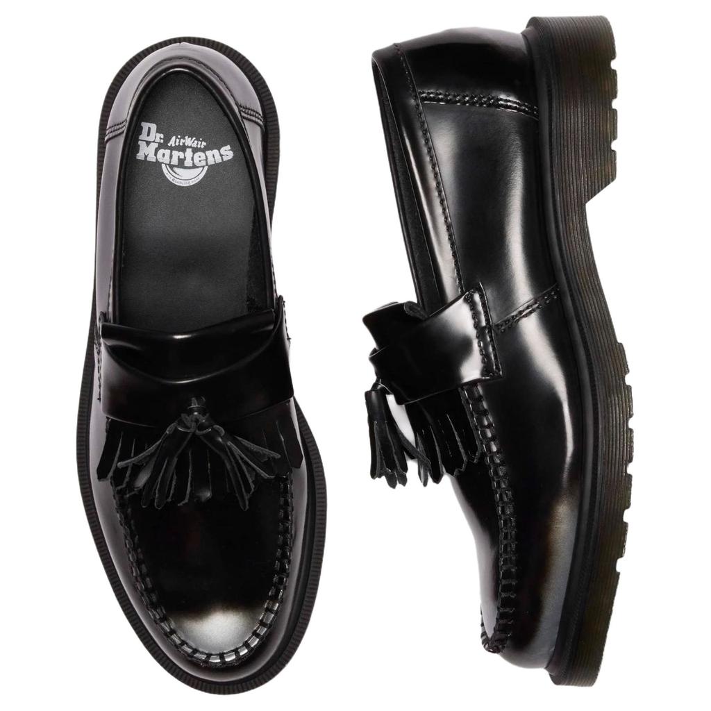 Dr. Martens Adrian Leather Slip-On Vintage Loafers 3cm Unisex Loafers Black 14573020