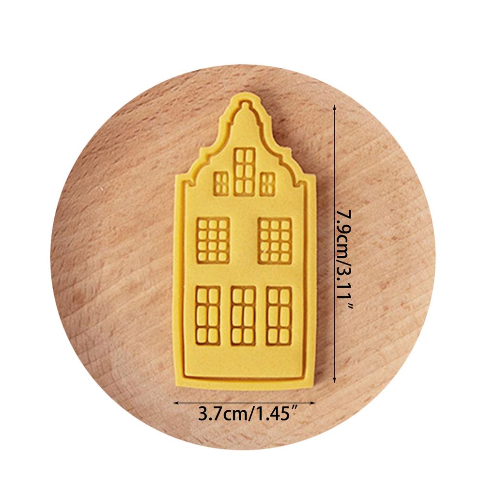 Vintage House Biscuit Cutters Cookie Stamps Fondant Pastry Mould Plastic Cookie Cutters Kitchen Baking Supplies