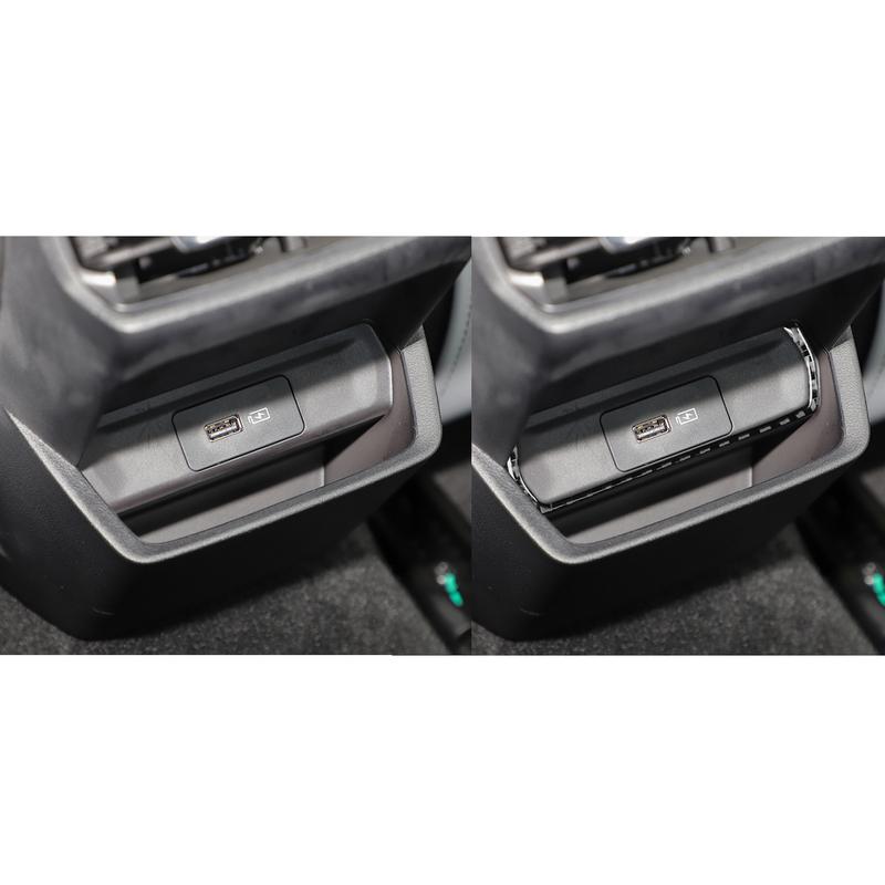 For Geely Emgrand 4th —2025 Real Carbon Fiber Sticker Rear Charger Frame Cover Trim Decorative Accessories