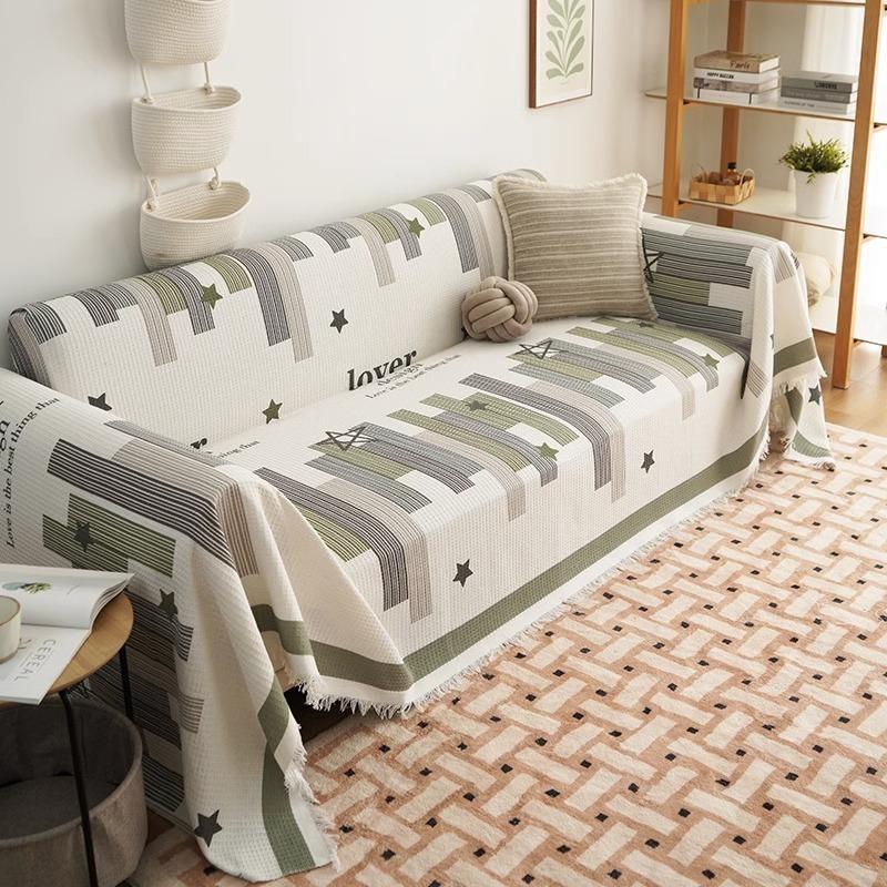 Reversible Chenille Sofa Towel Sofa Cover Anti-cat Scratch All-season Chenille Living Room Sofa Cover Blanket All-inclusive