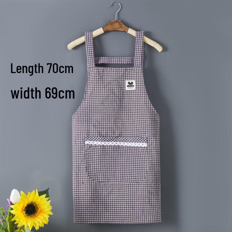 

Qianxing Fashionable Plaid Kitchen Apron with Hand Towel