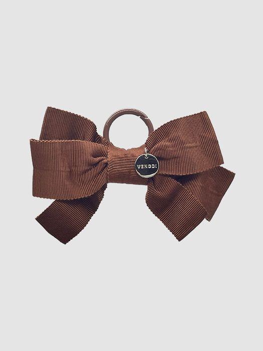 

VENGDI Wrinkle Ribbon Keyring_Brown Brown