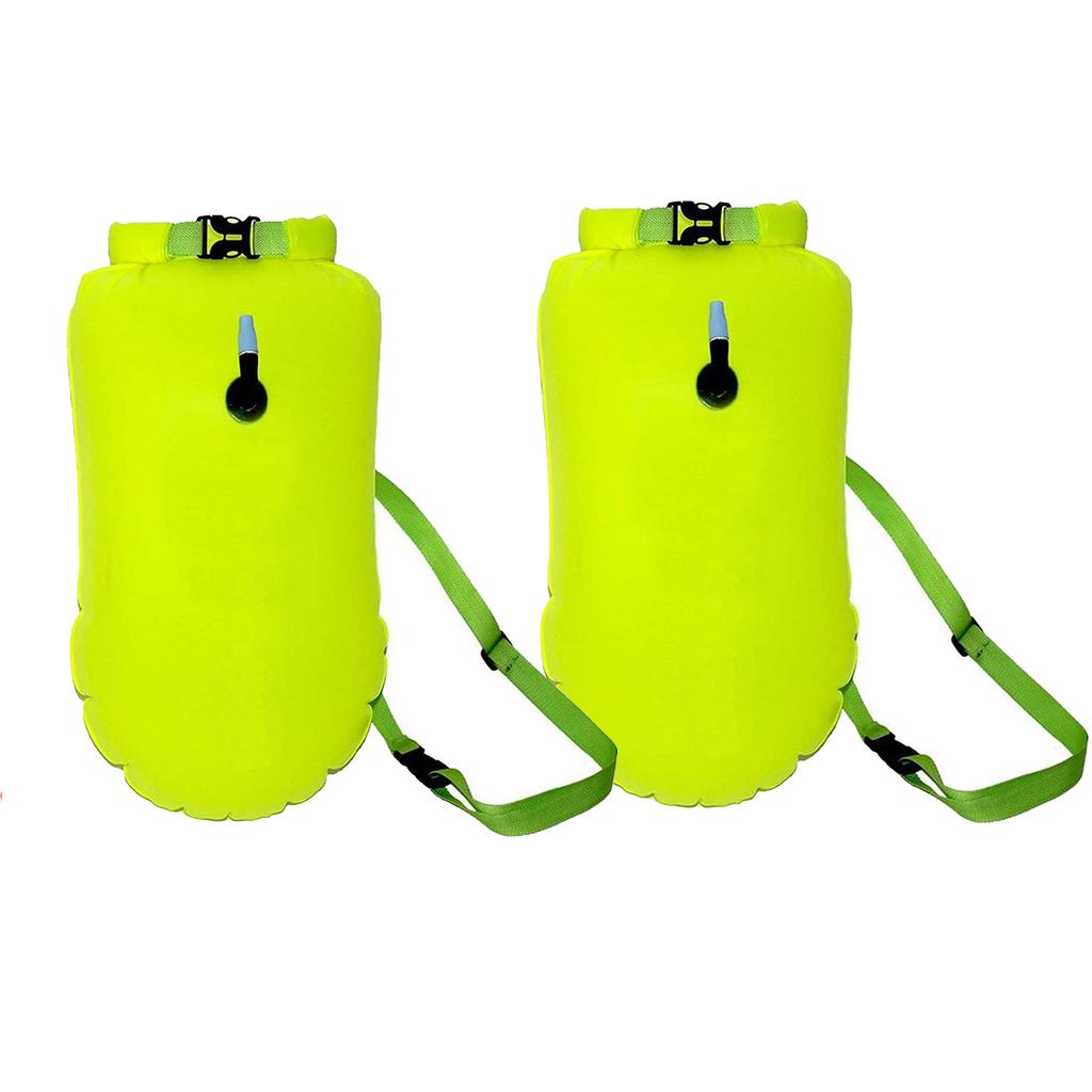 1/2Pcs Swim Buoy Float for Open Water Swimming Safety Float with Adjustable Waist Belt Waterproof Dry Bag for Swim Train Kayaker