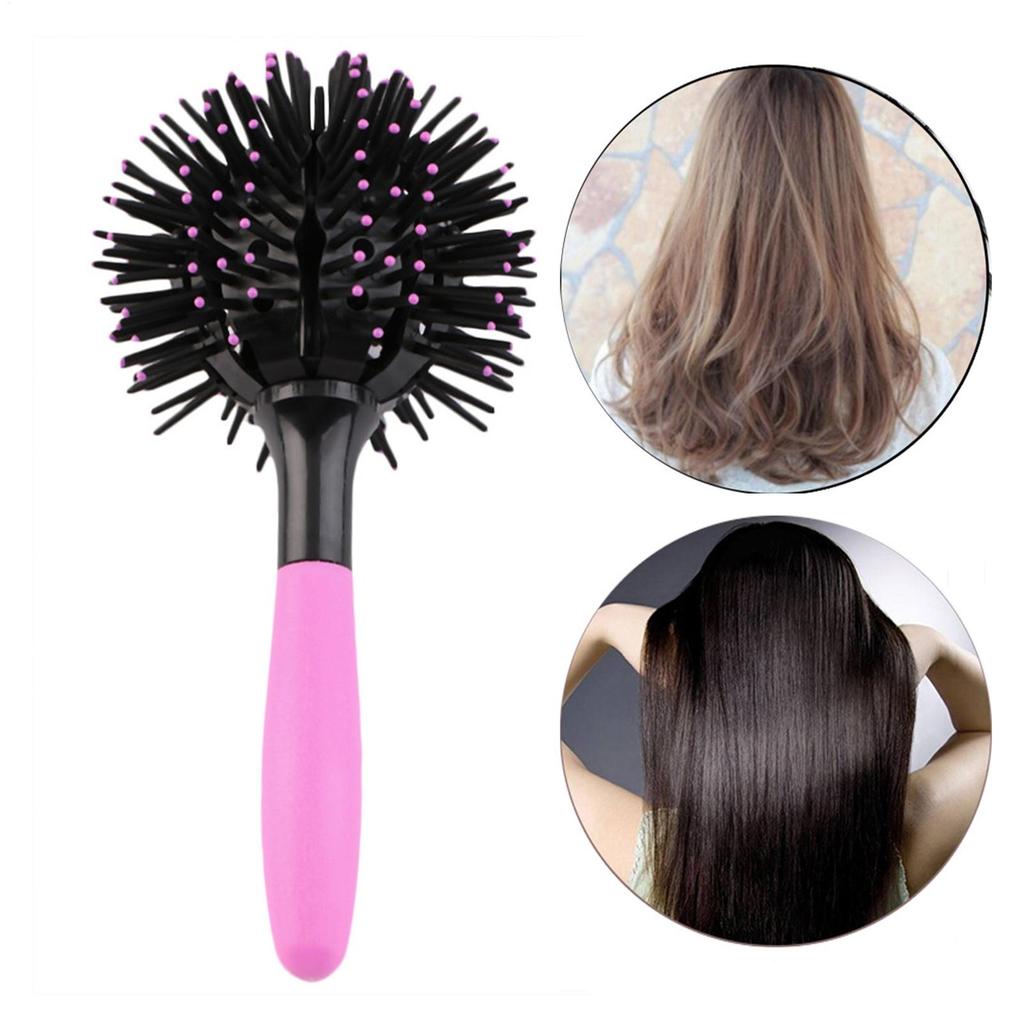 hair soft hair comb  styling curly hollow-out bounce hair comb 3D Spherical Curling Brush Salon Styling Curly Hair Styling Brush