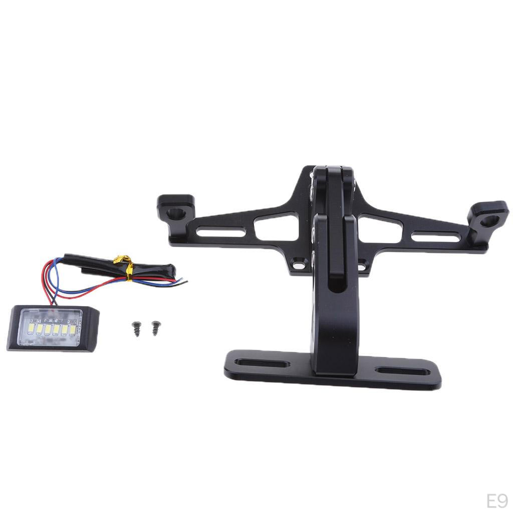 1 Piece Adjustable License Plate Holder Chassis Components with LED Light