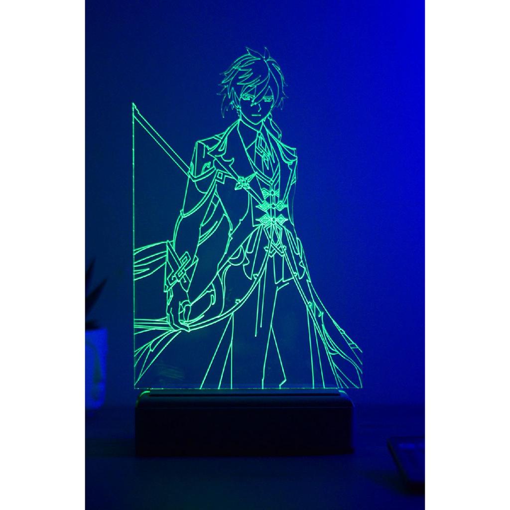 Zhongli Genshin Impact 16 Color Night Light