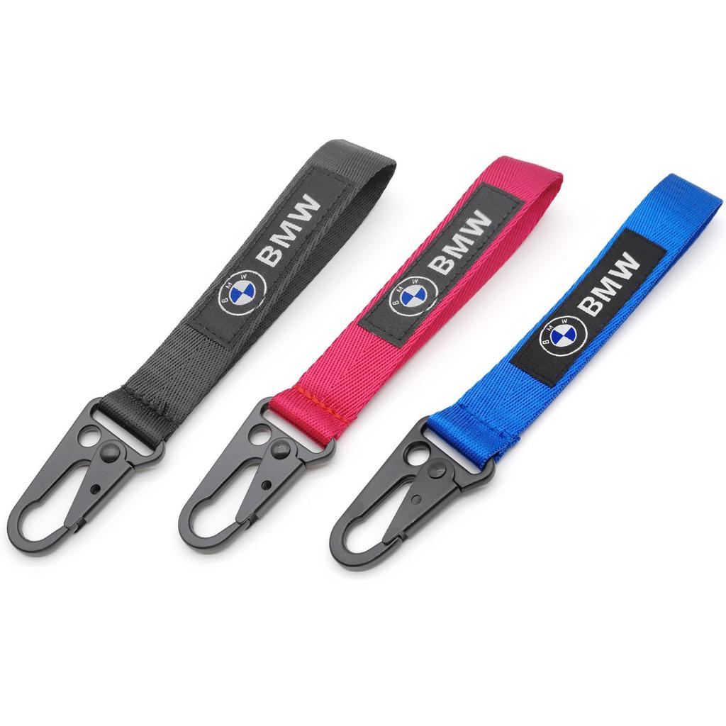 BMW Car Keychain Nylon Braided Wristband Red Black Blue Lanyard for M power e90 g26 e60 e46 f10 f30 e39 Car Accessories Gift cysh69