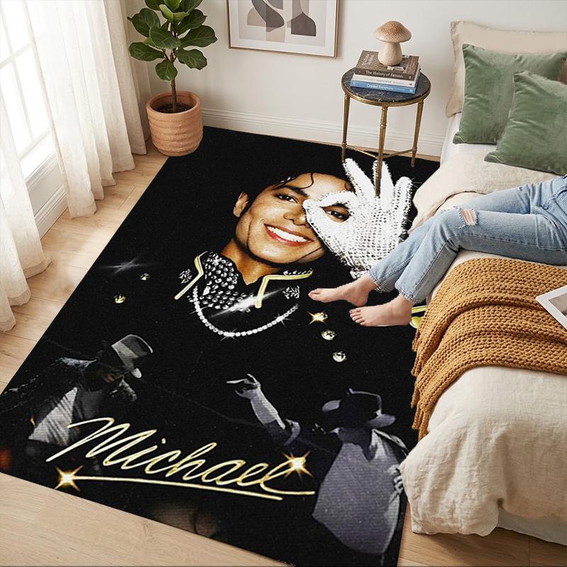 Michael Jackson Living Room Nonslip Area Rug Soft Carpet For Bedroom Gameoom Playroom Sofa Office Home Decor Doormat
