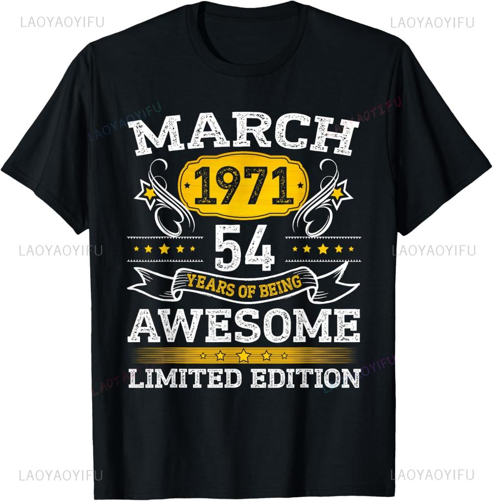 55th Birthday Tee 55 Years Old Vintage Legends Born in 1971 TShirt Print Cotton Design Gifts T Shirts Streetwear Camisas